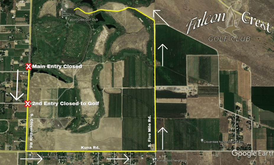 Golf Course Detour, July 31st – August 6th